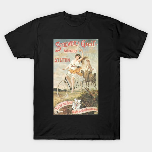 Stoewers's Greif Fahrräder - Bicycle Poster from 1900 T-Shirt by coolville